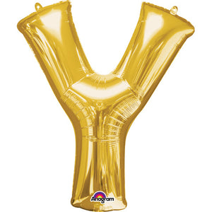 Anagram 34 inch LETTER Y - ANAGRAM - GOLD Foil Balloon 32998-01-A-P