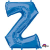 Anagram 34 inch LETTER Z - ANAGRAM - BLUE Foil Balloon 35451-01-A-P