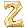 Anagram 34 inch LETTER Z - ANAGRAM - GOLD Foil Balloon 33000-01-A-P