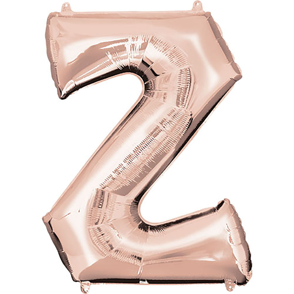 Anagram 34 inch LETTER Z - ANAGRAM - ROSE GOLD Foil Balloon 36589-01-A-P