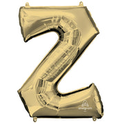 Anagram 34 inch LETTER Z - ANAGRAM - WHITE GOLD Foil Balloon 44667-01-A-P