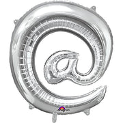 Anagram 34 inch SYMBOL @ - SILVER Foil Balloon 33001-01-A-P