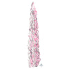 Anagram 34 inch TWIRLZ TISSUE BALLOON TAIL - PINK & WHITE Ribbon/ String 82313-A