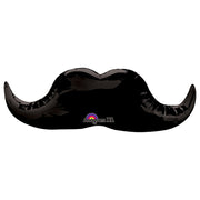 Anagram 35 inch BLACK MUSTACHE Foil Balloon 27696-01-A-P