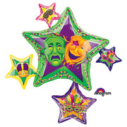 Anagram 35 inch MASQUERADE STAR CLUSTER Foil Balloon A115010-01-A-P