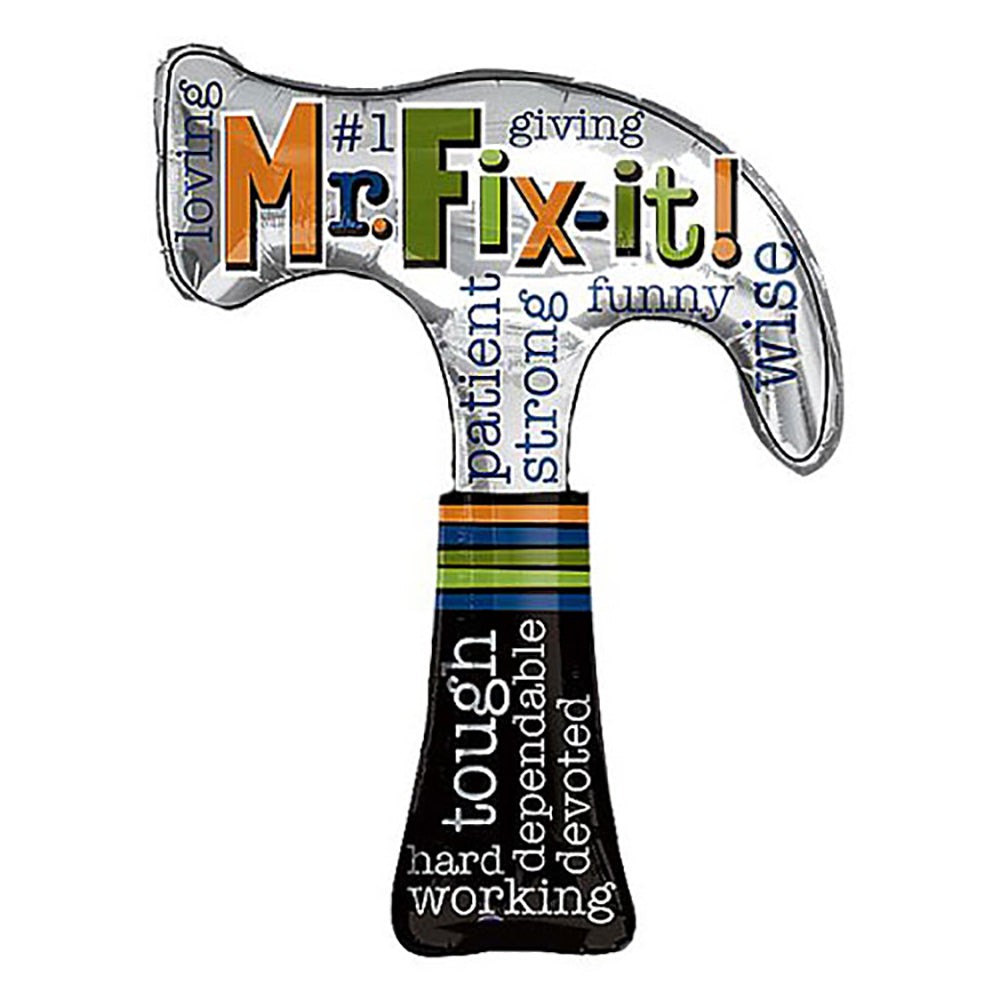 Anagram 35 inch MR. FIX-IT HAMMER Foil Balloon