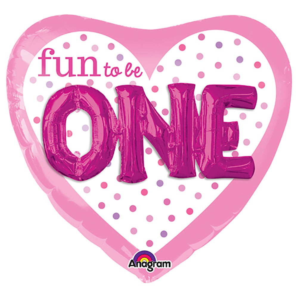 Anagram 36 inch FUN TO BE O-N-E GIRL Foil Balloon 32546-01-A-P