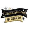 Anagram 38 inch CONGRATULATIONS GRAD GOLD & BLACK Foil Balloon 44216-01-A-P