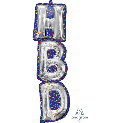 Anagram 38 inch HAPPY BIRTHDAY BALLOON LETTERS Foil Balloon 41565-01-A-P