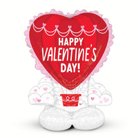 Anagram 50 inch VALENTINE HOT AIR BALLOON AIRLOONZ Foil Balloon 45152-11-A-P