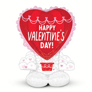 Anagram 50 inch VALENTINE HOT AIR BALLOON AIRLOONZ Foil Balloon 45152-11-A-P