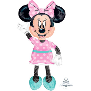 Anagram 54 inch MINNIE MOUSE AIRWALKERS - PINK DRESS Foil Balloon 34331-01-A-P