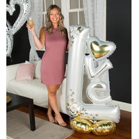 Anagram 58 inch L-O-V-E WEDDING AIRLOONZ Foil Balloon 42465-11-A-P