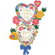 Anagram 59 inch HAPPY MOTHER'S DAY PAINTED FLORAL PRINTS Foil Balloon 45450-01-A-P