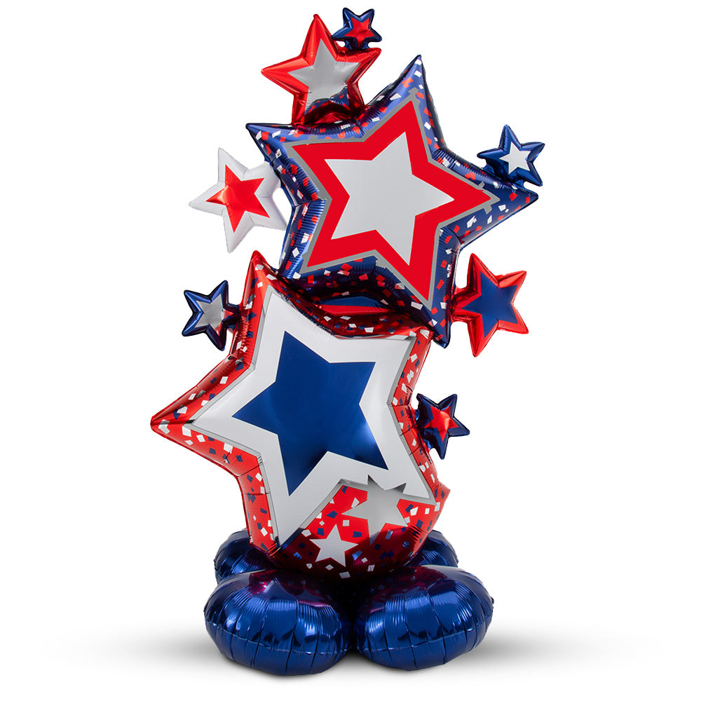 Anagram 59 inch PATRIOT STAR CLUSTER AIRLOONZ Foil Balloon 42851-11-A-P