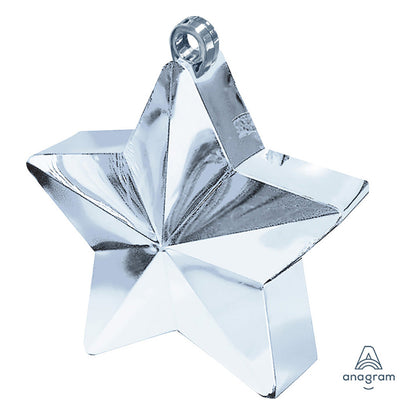 Anagram 6 oz. BALLOON STAR WEIGHT - SILVER Balloon Weights A117800-18-A