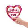 Anagram 9 inch HAPPY VALENTINE'S DAY WRAPPED IN HEARTS (AIR FILL ONLY) Foil Balloon 45130-09-A-U