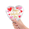 Anagram 9 inch SATIN WATERCOLOR HAPPY VALENTINE'S DAY MINI SHAPE (AIR-FILL ONLY) Foil Balloon 43676-09-A-U