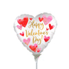 Anagram 9 inch SATIN WATERCOLOR HAPPY VALENTINE'S DAY MINI SHAPE (AIR-FILL ONLY) Foil Balloon 43676-09-A-U