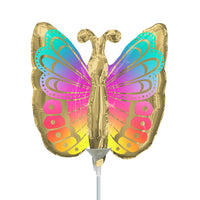 Anagram COLORFUL BUTTERFLY MINI SHAPE (AIR FILL ONLY) Foil Balloon 44230-02-A-U