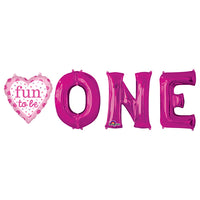 Anagram FUN TO BE O-N-E GIRL Foil Balloon 32544-01-A-P