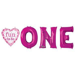 Anagram FUN TO BE O-N-E GIRL Foil Balloon 32544-01-A-P