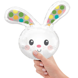 Anagram SPOTTED BUNNY HEAD MINI SHAPE (AIR-FILL ONLY) Foil Balloon 42355-02-A-U