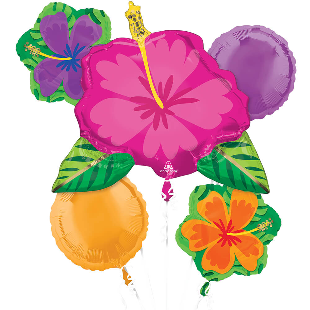 Anagram SUMMER HIBISCUS BOUQUET Balloon Bouquet 42990-01-A-P