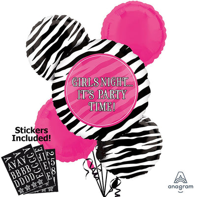 Anagram ZEBRA PARTY BOUQUET Balloon Bouquet A113672-01-A-P