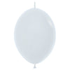 Betallatex / Sempertex 6 inch BETALLATEX / SEMPERTEX LINK-O-LOON - FASHION WHITE Latex Balloons 54602-B