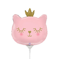 Betallic 14 inch CAT PRINCESS MINI SHAPE (AIR-FILL ONLY) Foil Balloon 19175-B-U