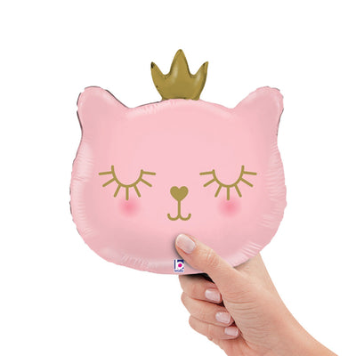 Betallic 14 inch CAT PRINCESS MINI SHAPE (AIR-FILL ONLY) Foil Balloon 19175-B-U