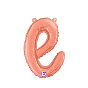 Betallic 14 inch SCRIPT LETTER E - ROSE GOLD (AIR-FILL ONLY) Foil Balloon 34705RGP-B-P