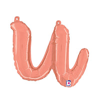 Betallic 14 inch SCRIPT LETTER U - ROSE GOLD (AIR-FILL ONLY) Foil Balloon 34721RGP-B-P