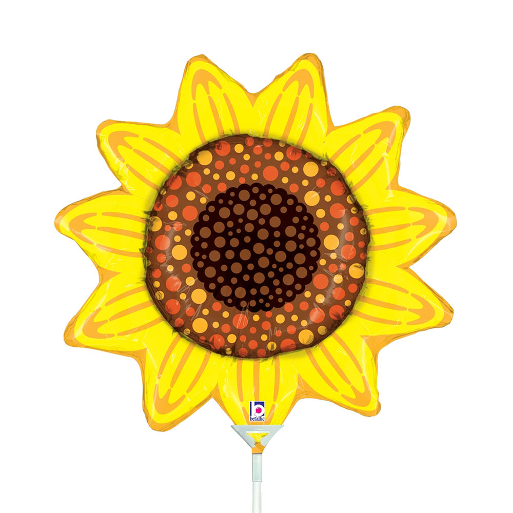 Betallic 14 inch SUNFLOWER MINI SHAPE (AIR-FILL ONLY) Foil Balloon 19778-B-U