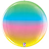 Betallic 16 inch DIMENSIONALS RAINBOW GLOBE Foil Balloon 25050P-B-P