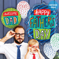 Betallic 18 inch AWESOME DAD CONFETTI Foil Balloon 26257-B-U