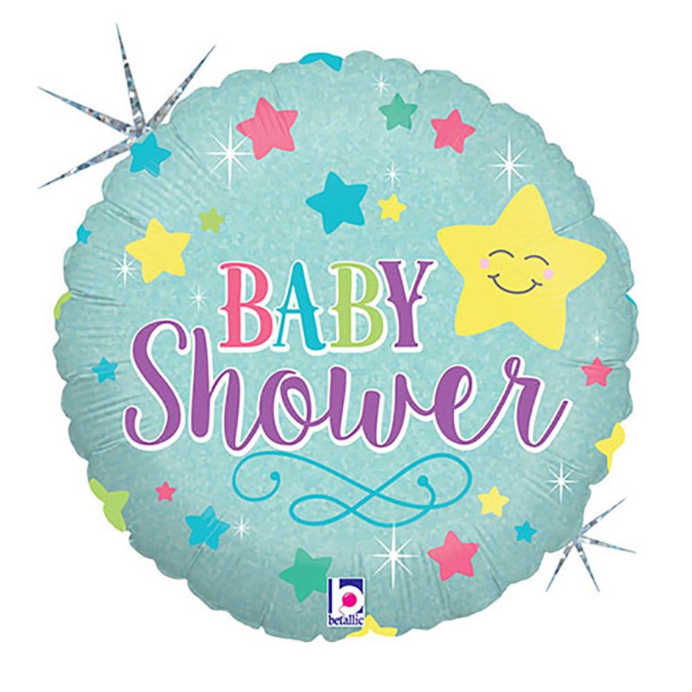 Betallic 18 inch BABY STAR SHOWER Foil Balloon 36294P-B-P