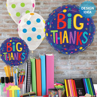 Betallic 18 inch BIG THANKS BLUE Foil Balloon 26298P-B-P