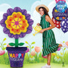 Betallic 18 inch BOLD BLOOMS BIRTHDAY Foil Balloon