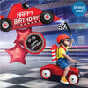 Betallic 18 inch CHECKERED FLAG BIRTHDAY Foil Balloon 26121-B-U