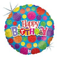 Betallic 18 inch DOT DOT BIRTHDAY Foil Balloon 86680P-B-P