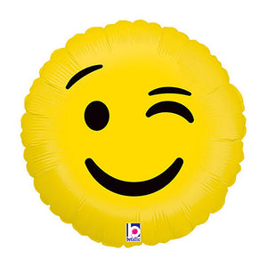 Betallic 18 inch EMOJI WINK Foil Balloon 36266P-B-P