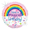 Betallic 18 inch GLITTER MAGICAL RAINBOW BIRTHDAY Foil Balloon