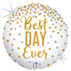 Betallic 18 inch GLITTERING BEST DAY EVER Foil Balloon 36589-B-U