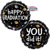 Betallic 18 inch GRADUATION SWIRLS Foil Balloon 26261-B-U