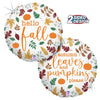 Betallic 18 inch HELLO FALL Foil Balloon 26019-B-U