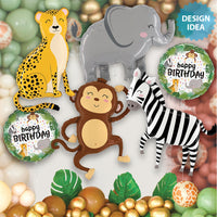 Betallic 18 inch JUNGLE BIRTHDAY Foil Balloon 26206-B-U