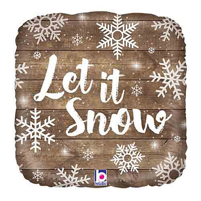 Betallic 18 inch LET IT SNOW Foil Balloon 36736-B-U