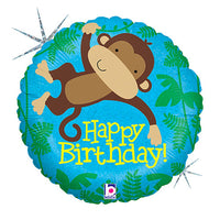 Betallic 18 inch MONKEY BUDDY BIRTHDAY Foil Balloon 36148P-B-P